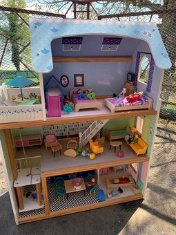 Domečky pro dřevěné panenky s příslušenstvím, pro Barbie - 5