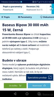 Powerbanka Baseus Bipow 30000mAh - 5