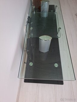 luxusní skleněný (tempered glass) HIFI stolek i pod televizi - 5