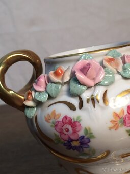 porcelánová váza amfora Nymphenburg - ručně malovaná - 5