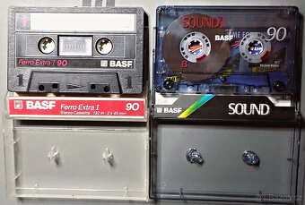 Prodám  prázdné kazety MC, 2x BASF 90, 2x TDK 90 - 5