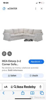Ektorp potah na rohovou sedačku a křeslo - 5