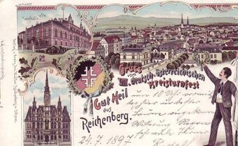 Vzácné sběratelské pohlednice koláže budoucnosti / original - 5
