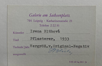 Irena Blühová – Dláždič autorská, okolo 1975 - 5