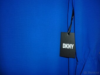 Modré šaty s volánem DKNY - 5