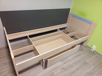 Postel 90x200 + matrace + rošt - 5