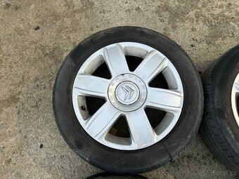 prodám 4x Alu disky na Citroen R16 s pneu 205/55 - 5