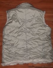 Zimní dívčí vesta s kožíškem, vel. 152 - SLEVA - 5