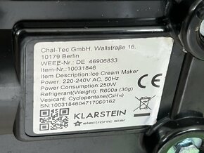 Zmrzlinovač Klarstein Vanilly Sky Family, 2,5l - 5