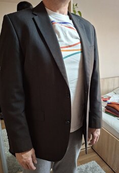 Pánské sako tmavě šedé Canda XL - 5
