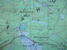 Vojenská profesionální tajná mapa Jesenice ČSLA - 5