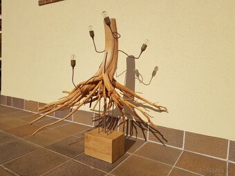 Dřevěná lampa - kořen - 5