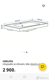 Prodám použité umyvadlo a baterii IKEA - 5