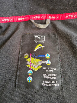 Pánská zimní lyžařská bunda F&F šedá černá vel.L - 5