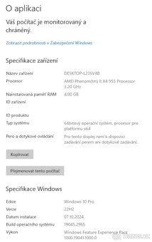 PC AMD X4 955, 4GB, 128GB+1TB HDD, HD4870, W10 - 5