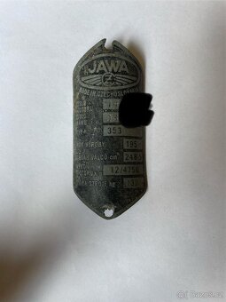 Štítek jawa 250/353 - 5
