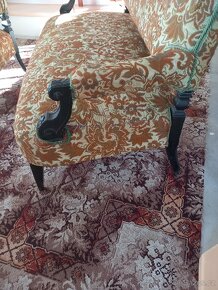 Starozitna sofa sedacka s křeslem - 5