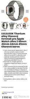 Titanový řemínek na Apple watch /ultra - 5