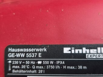 Prodám NEPOUŽITOU Domácí vodárnu Einhell GE-WW 5537 Automati - 5