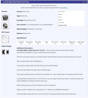 Servisovaný Carl Zeiss Makro Planar 60mm f2.8 CO/Y (Kyocera) - 5
