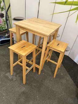 Kvalitní Barový jídelní set Masiv IKEA - 5