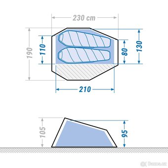 Trekový stan FORCLAZ MT 900 Ultralight | 2 osoby - 5