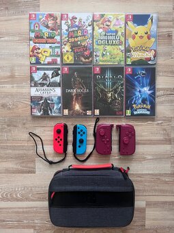 Hry Nintendo Switch a Joycon Grip nabíječky SD - 5