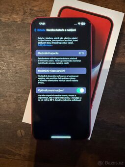 iPhone 14 128 GB Product(RED) perfektní stav + záruka do 2 - 5