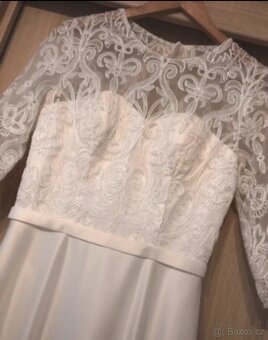 Krásné svatební šaty s krajkou - 5