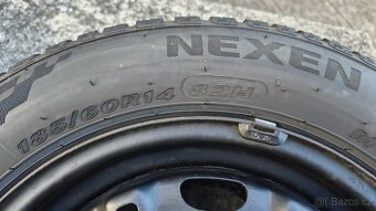 4ks plechové disky 14" 5x100 Fabia, 2x celoroční pneu NEXEN - 5