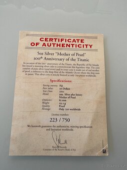 TITANIC - MOTHER OF PEARL 2012 - 155g , PERLEŤ - 5