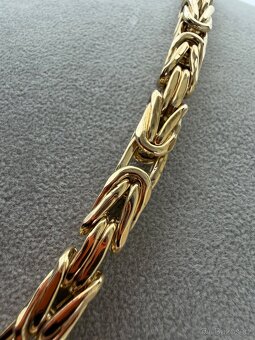Zlaty řetěz KRÁLOVSKÁ VAZBA 62.2cm 9mm - 70cm -NOVÝ ŘETĚZ - 5