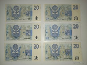 BANKOVKY 20 KČ, 1994, OBĚ VYDANÉ SÉRIE, PĚKNÉ STAVY - 5