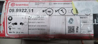 PRODÁM 1 KS PŘEDNÍHO BRZDOVÉHO KOTOUČE BREMBO 09.9922.11 - 5