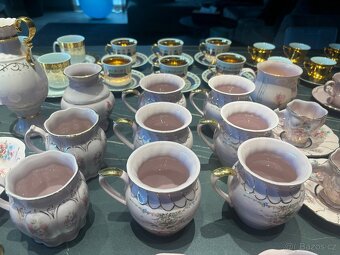 Starožitný růžový porcelán - velká sbírka - 5