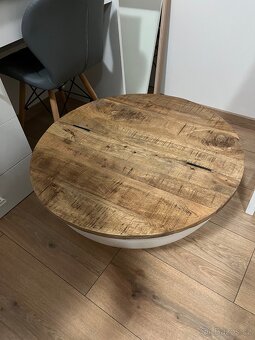 Konferenční stůl, mangové dřevo - 5