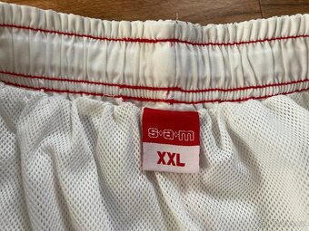 Pánské bílo-červené kraťasy (vel. XXL) - 5