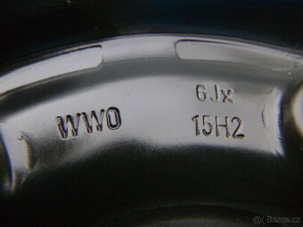 Plechové disky kola originál VW Škoda 5x112 6Jx15 ET47 - 5