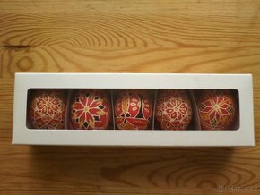 5x ručně batikované vejce, tradiční český výrobek Velikonoce - 5