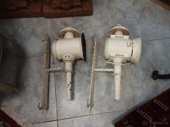 Staré kočárové lampy s konzolí - 5