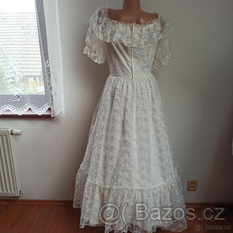 dámské retro svatební šaty eur 40 TOP STAV - 5
