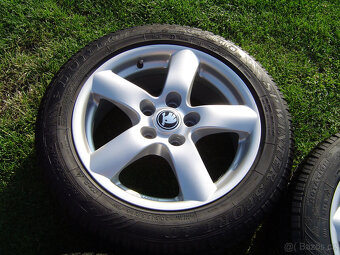 4XZIMNÍ HLINÍKOVÁ KOLA ŠKODA OCTAVIA III,II 205/55 R16 .TOP. - 5