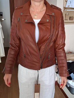 Dámská ,nová kožená bunda - 5