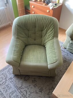 Sedací souprava rozkládací +stolek+taburetky 2 ks - 5