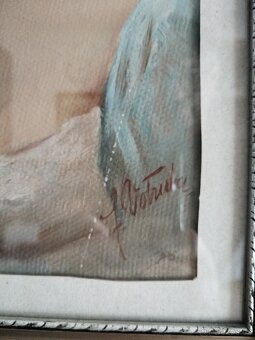 obraz CIGÁNKA V. /dívka, portrét/, olej, František Votruba - 5