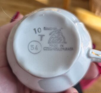 krásný kávový servis BOHEMIA, značený Made in Czechoslovakia - 5
