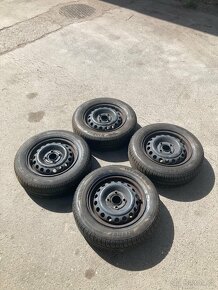 Originál plechové disky a letní pneu na dojezd R13 - 5