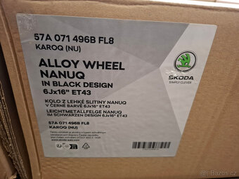 Nové orig. alu Škoda Karoq black 6x16 ET43 5x112mm - 5