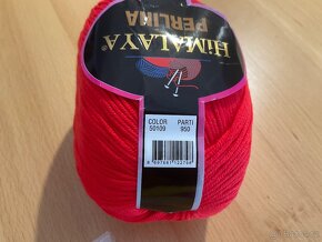 10dkg pletací příze Himalaya Perlina- červená - 5