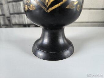 Starožitná mosazná váza - zdobená - 5